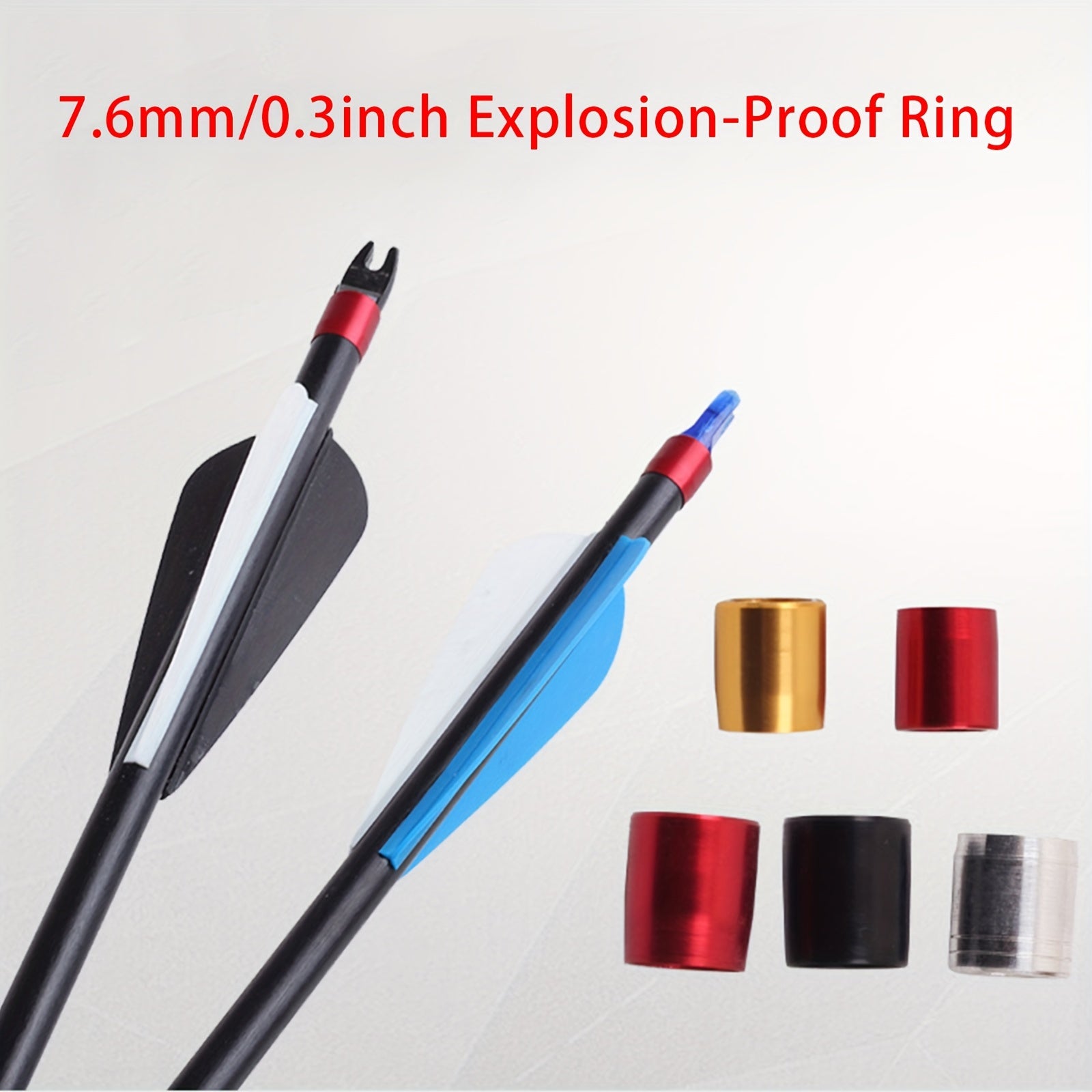 12pcs Archery Explosion Proof Rings for 7.6mm Arrow Shaft
