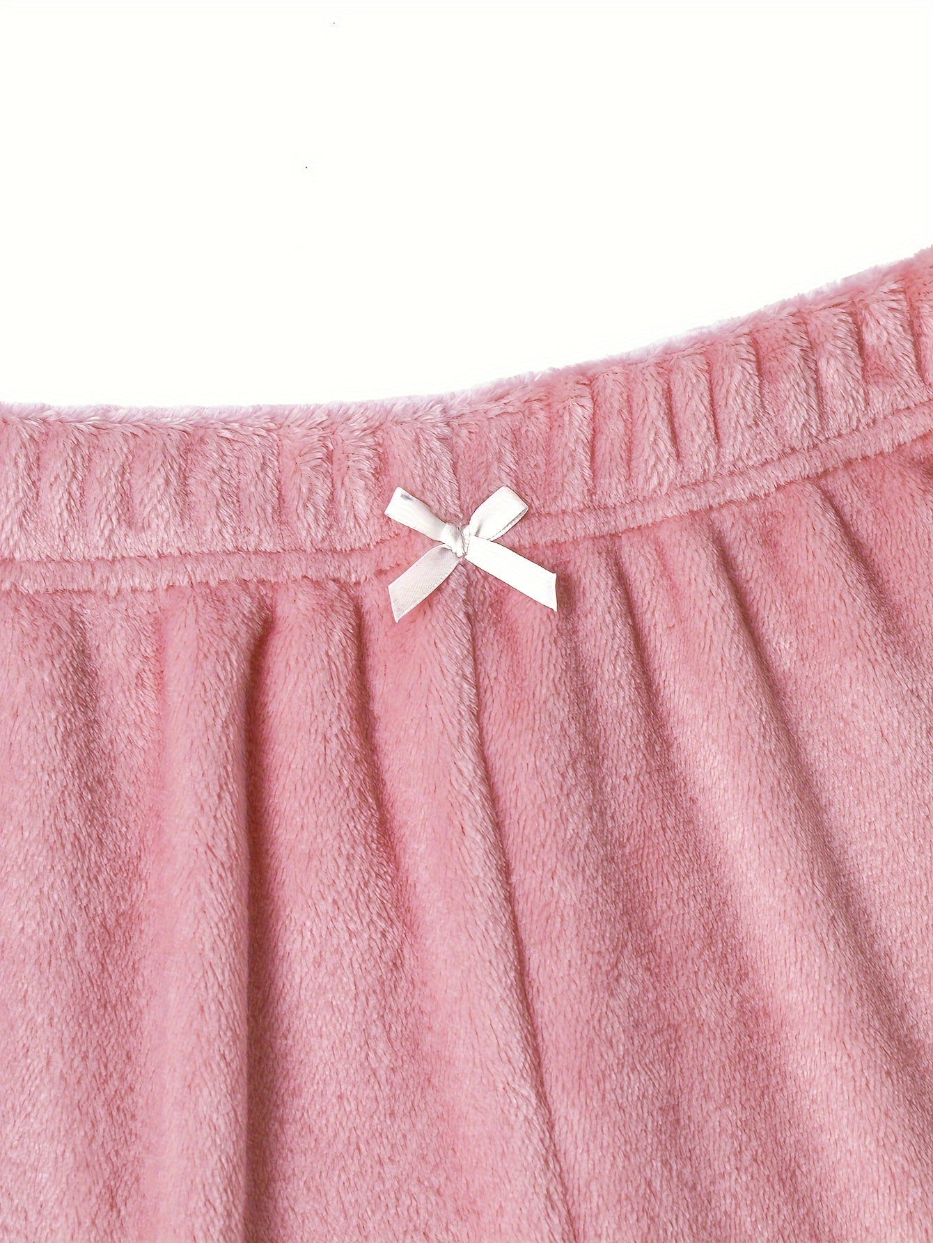 Cartoon Pattern Fuzzy Pajama Set Cami Top & Shorts Women's Sleepwear