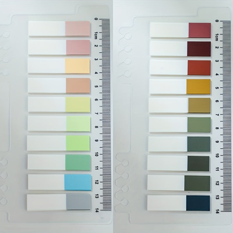 400 sheets Index Labels w/ Ruler, Colorful Page Markers for Books & Documents