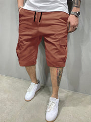 Men's Breathable Cargo Short Pants with Flap Pocket for Hiking Fishing