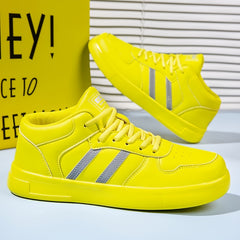 Customizable Lace Up Skate Sneakers Anti Skid Casual Elevator Shoes