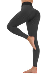 Honeycomb Textured Ruched Butt Lifting Yoga Pants