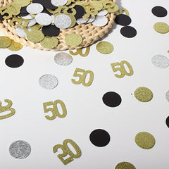 120pcs 50th Birthday Party Decoration Golden Confetti