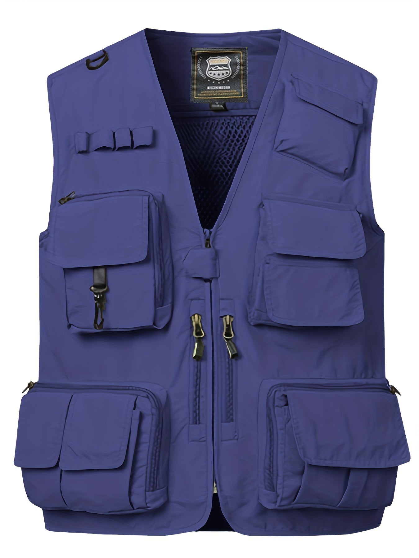 Men's Zipper Pockets Cargo Vest for Outdoor Activities