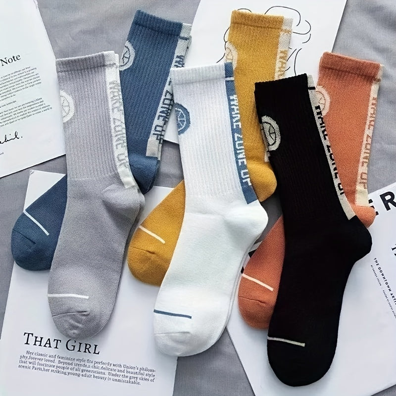 10 Pairs Crew Socks Solid Cotton Deodorant Sweat Absorbing Spring Summer Sports