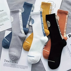 10 Pairs Crew Socks Solid Cotton Deodorant Sweat Absorbing Spring Summer Sports