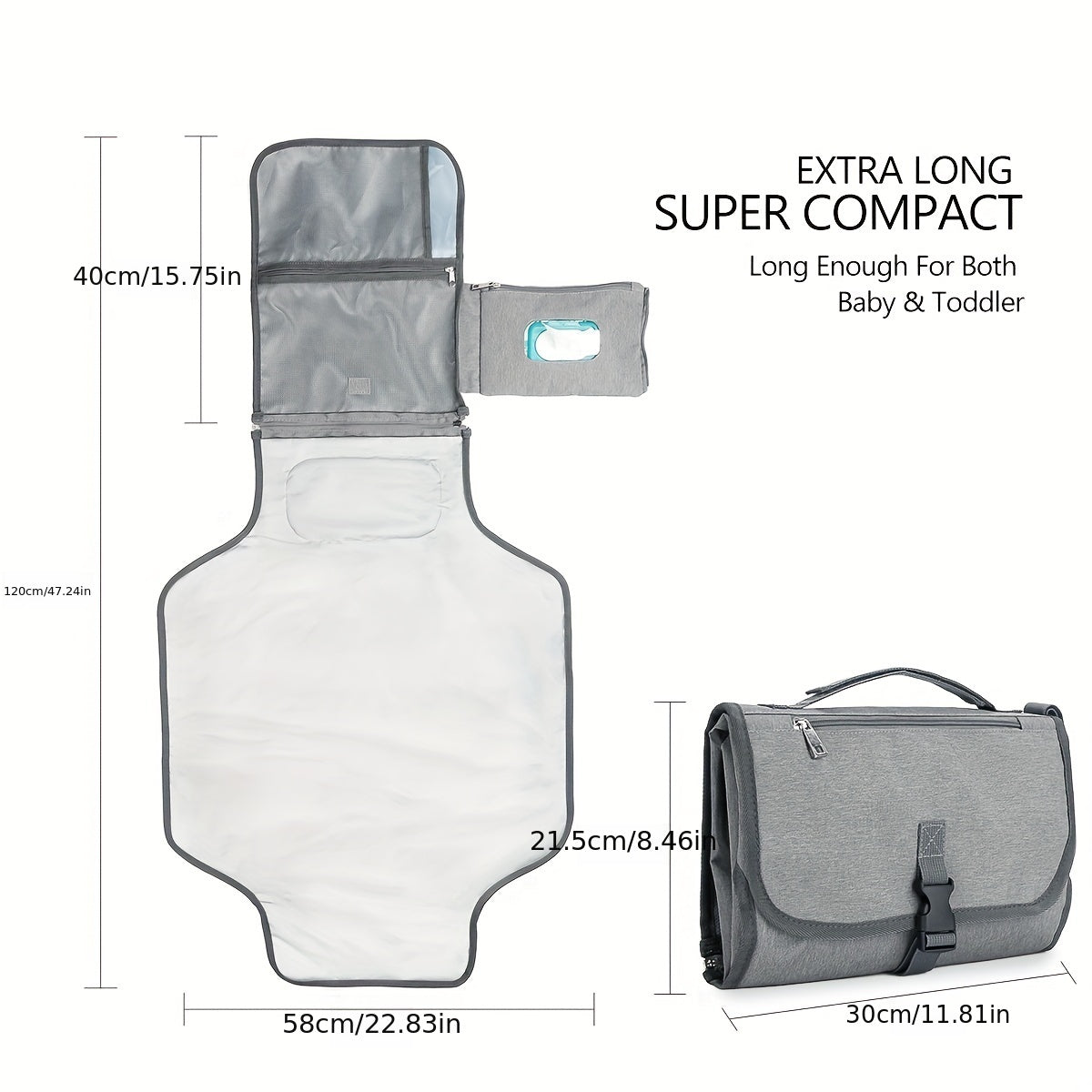 Portable Diaper Changing Pad Smart Wipes Pocket Waterproof Travel