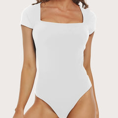 Women's Square Neck Short Sleeve Bodysuit