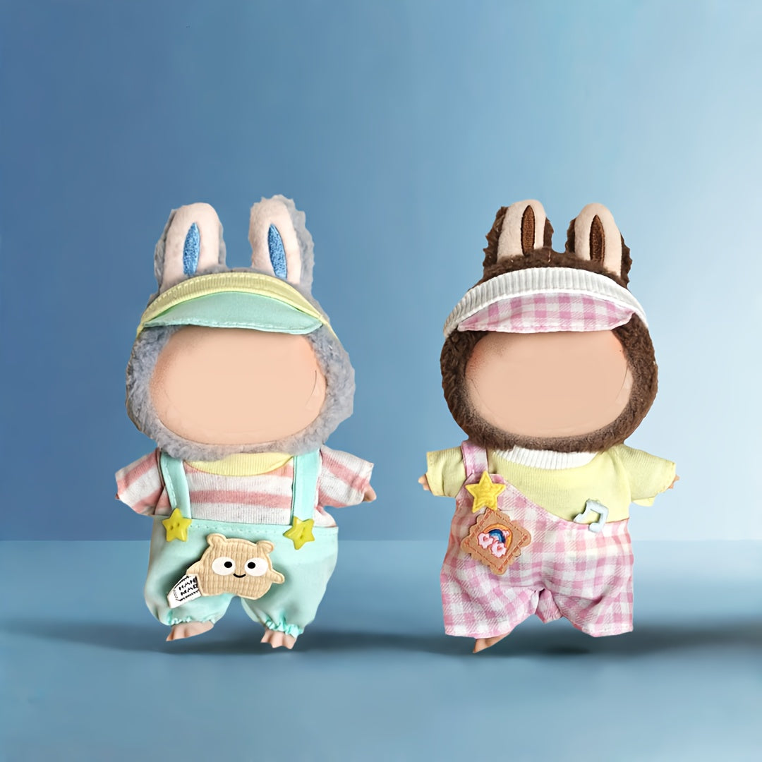 Doll Outfit Set with Headwear and Pants - 6-9 Inch Dolls