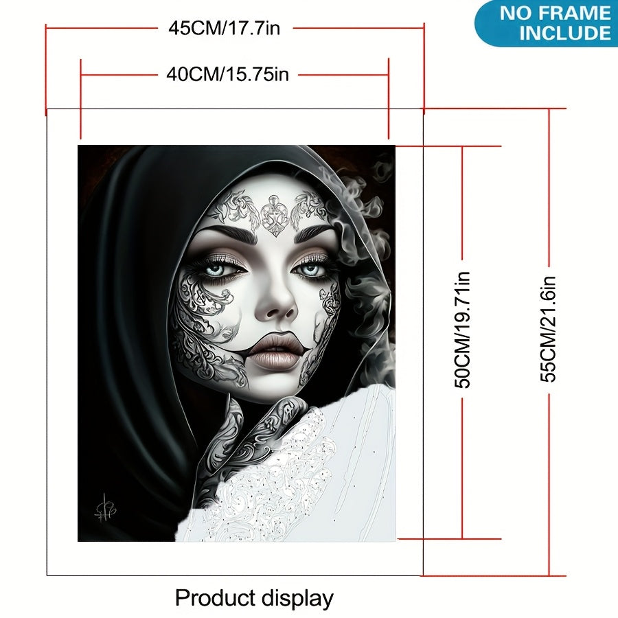 DIY Paint by Numbers Kit of the Dead Makeup for Beginners Hand Painted Craft