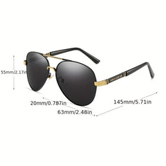 Men's Polarized Pilot Sunglasses Large Frame Night Sunglasses