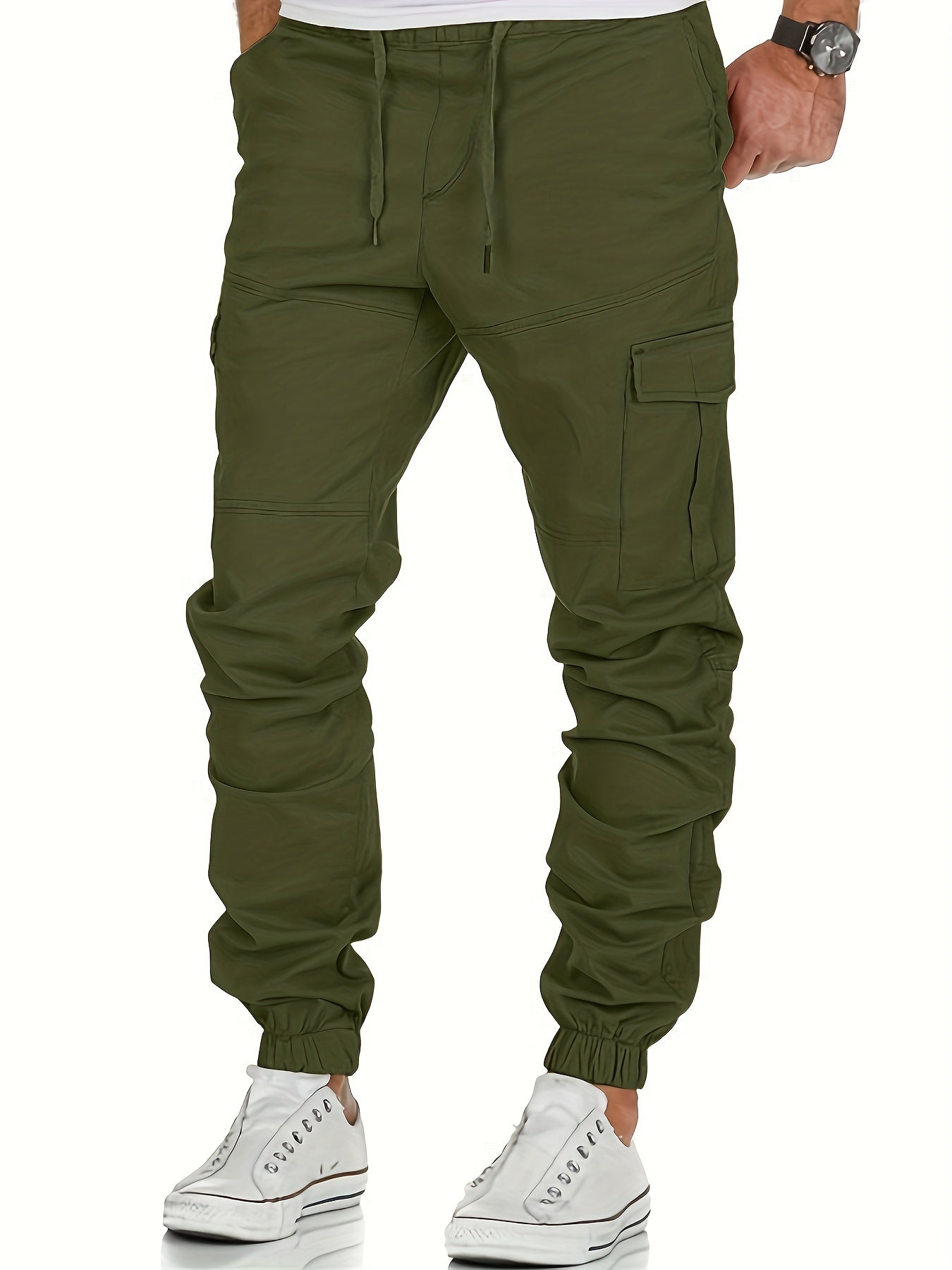 Men's Cargo Pants Relaxed Fit Drawstring Jogger