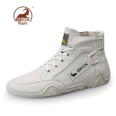 Men's Lace-up Leather Sneakers Comfortable Ankle Boots
