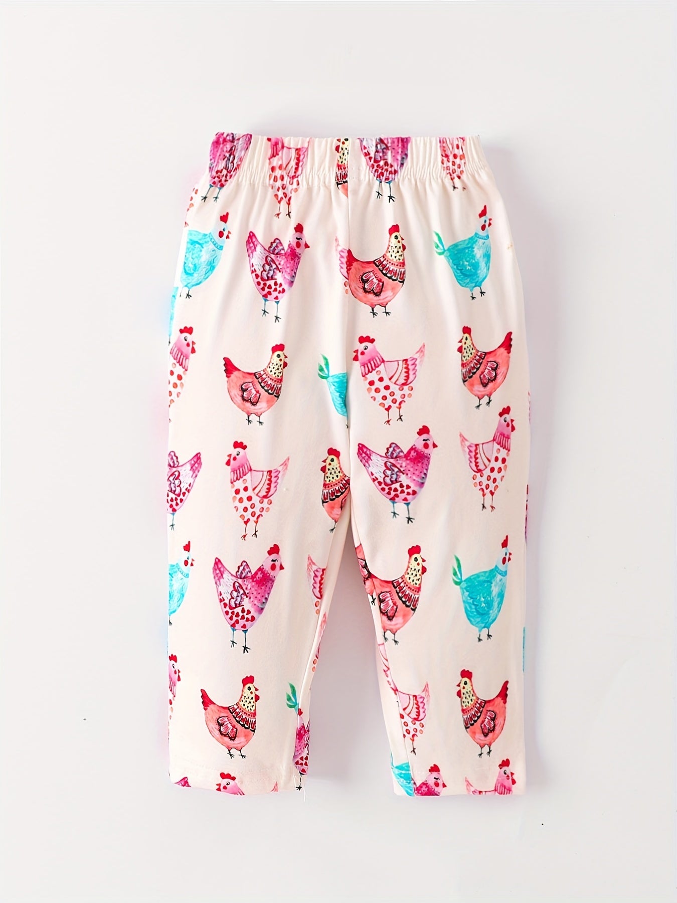 Baby Girls Casual Cartoon Print Loose Pants