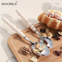 4pcs Ceramic Handle Cutlery Set for Steak and Dessert