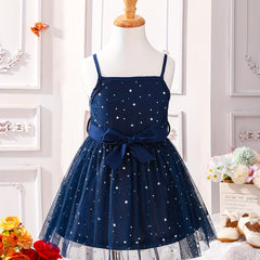 Girls' Sparkle Stars Mesh Cami Dress