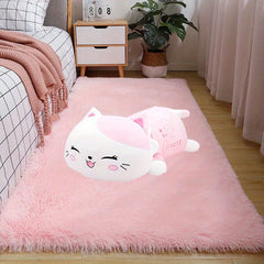 Soft Pink Plush Area Rug for Comfort & Style - Fuzzy Shag Rug for Home Decor