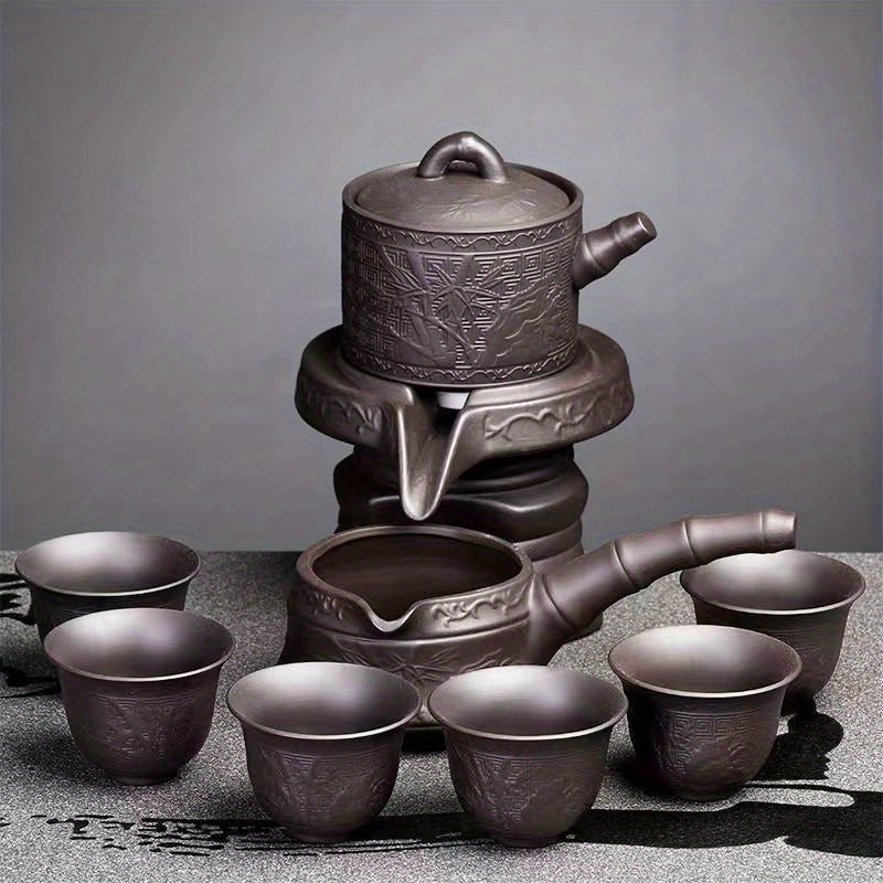 Ceramic Kung Fu Tea Set Home Automatic Tea Service Gift