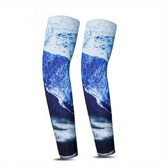 Men's UV Protection Arm Sleeves Printed Armguard