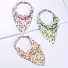 Pastoral Floral Headband Triangle Scarf Elastic Turban Bandana Women Head Wrap