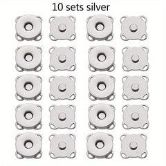 10pcs Magnetic Snap Fasteners Clasps for Handbag Purse Wallet Craft Bags DIY