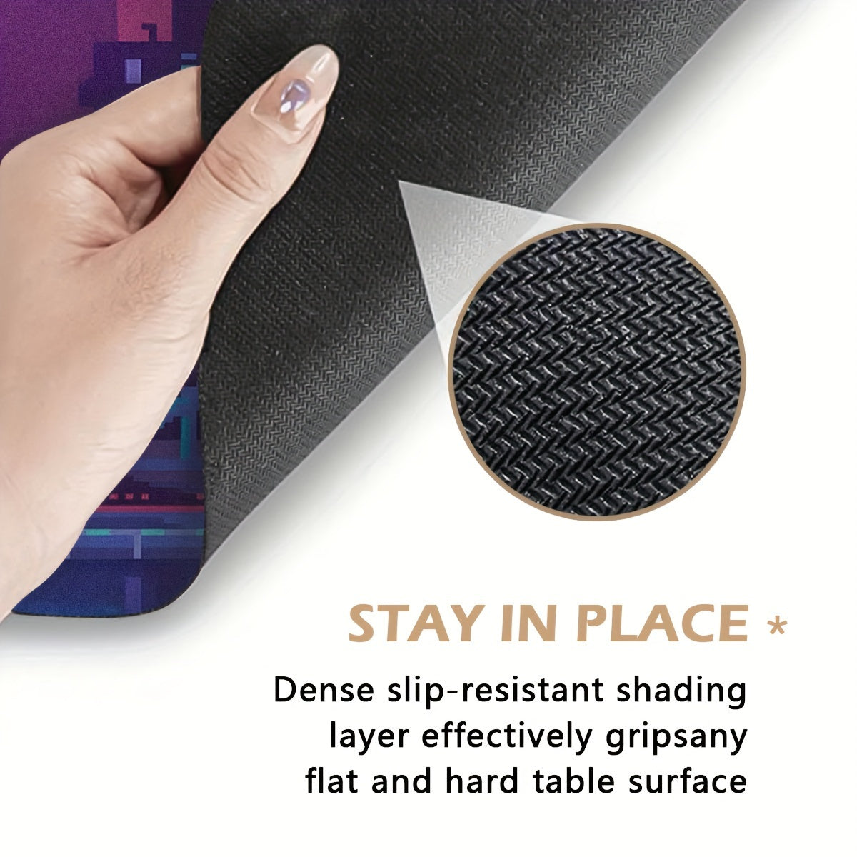 Pixel Style Night City Scene Vehicle Art Anti-Slip Mouse Pad