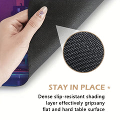 Pixel Style Night City Scene Vehicle Art Anti-Slip Mouse Pad