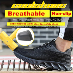 Men's Lightweight Safety Work Shoes Casual Sneakers