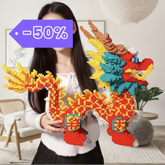 5000pcs Great Wall Dragon Family Building Block Puzzle Ornament