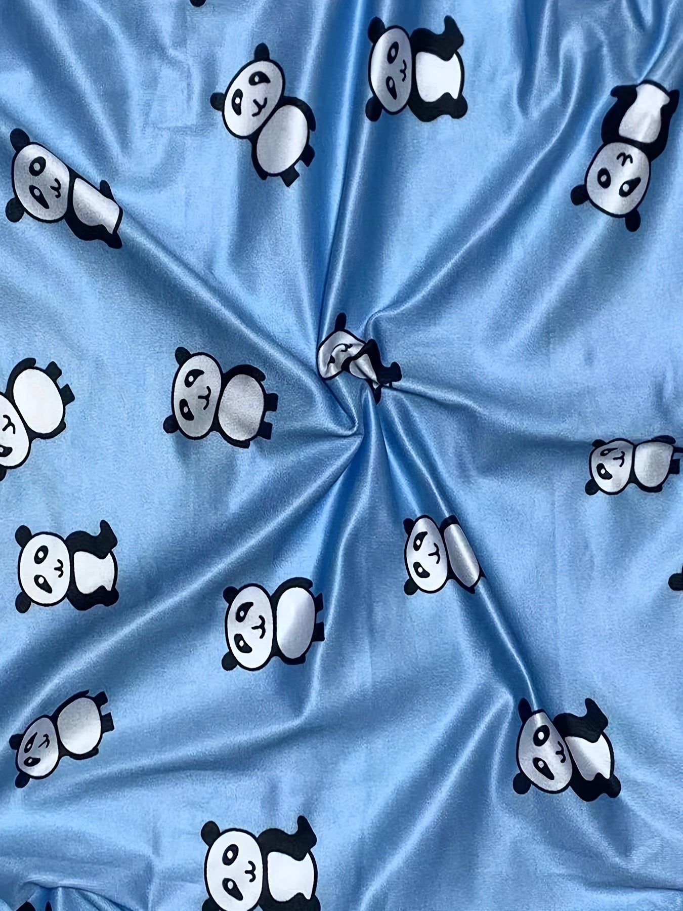 Panda Print Lounge Bodysuit Short Sleeve Romper