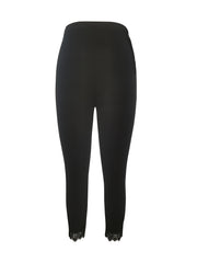 Contrast Lace Skinny Leggings Stretchy Leggings Women's Clothing