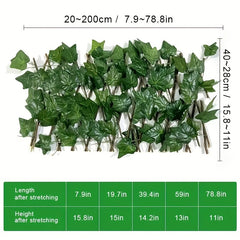 2pcs Faux Ivy Fence Privacy Screen Expandable Patio Decorative Panel
