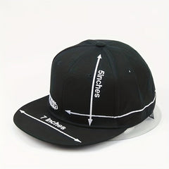 Unisex Embroidery Flat Brim Baseball Cap