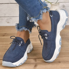 Women's Platform Sneakers Comfortable Lace Up Shoes
