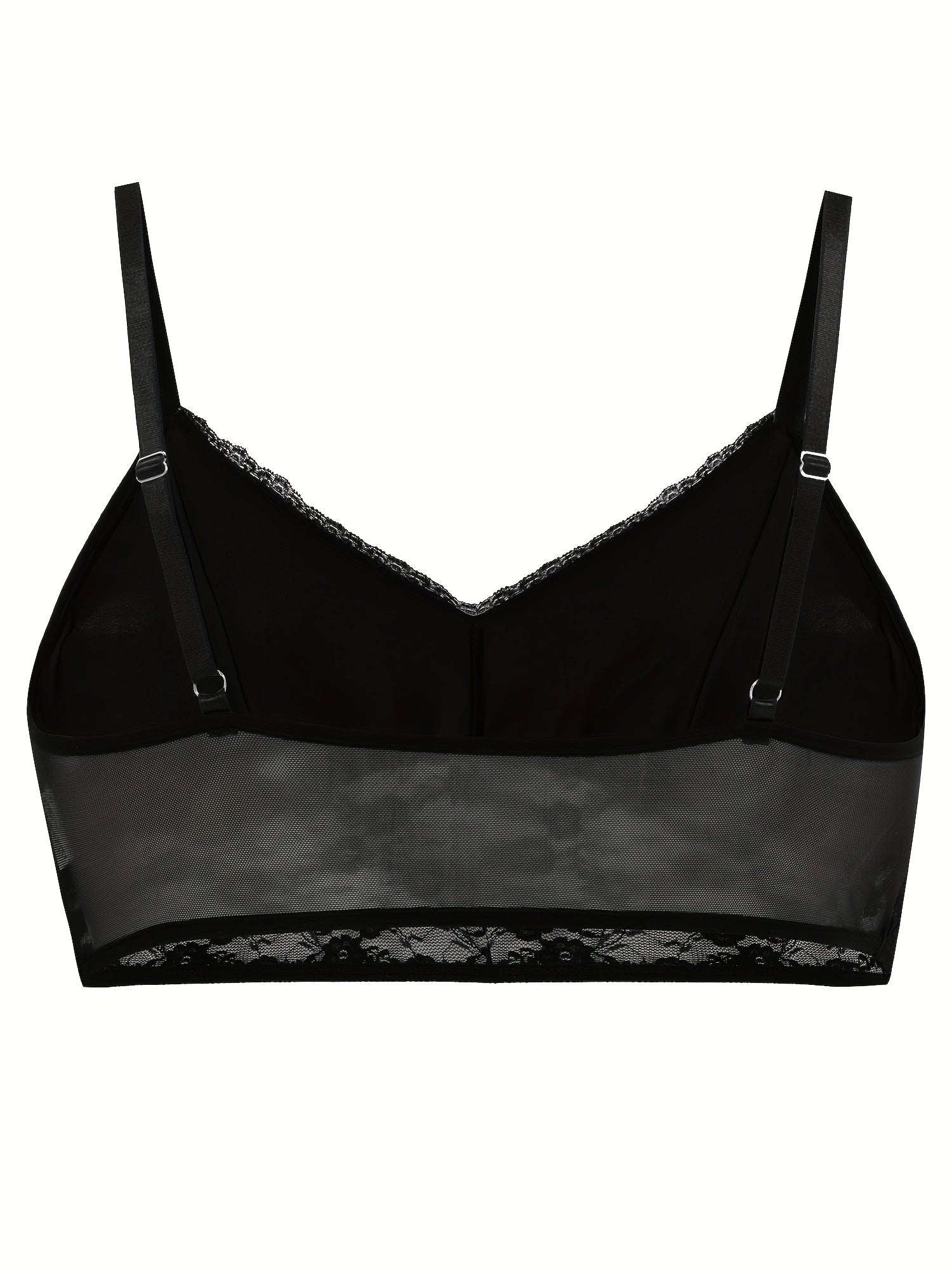 Sexy Lace V Neck Solid Seamless Bralette