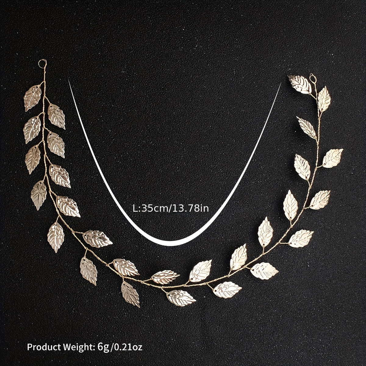 Golden Leaves Bridal Headband Wedding Accessories