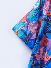Boys Feather Print T shirt & Shorts 2pcs Loungewear Pajamas