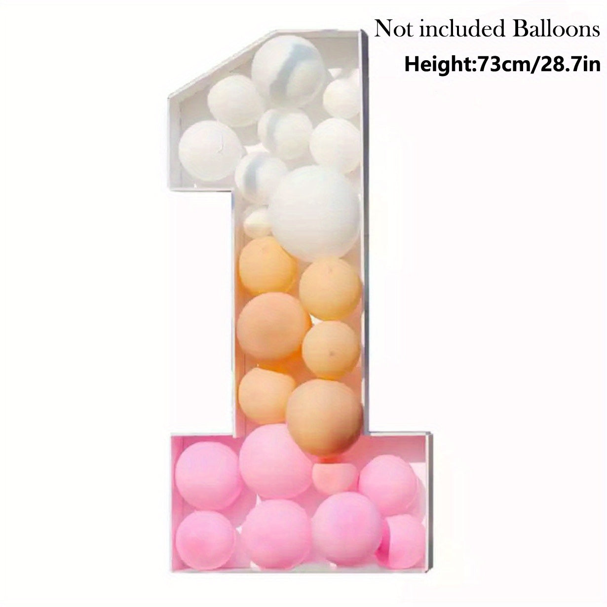 DIY Number Balloon Filler Box - Party/Wedding Decor - Various Colors