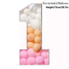 DIY Number Balloon Filler Box - Party/Wedding Decor - Various Colors
