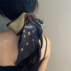 Retro Ribbon Hairband Wrapped Wrist Bands Decorative Neck Accessories