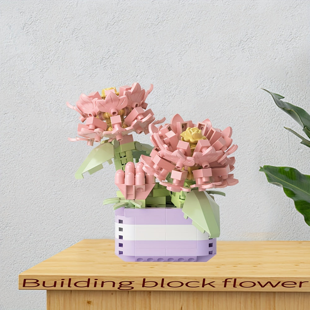 Building Block Toy Potted Plant Office Decoration Model Toy
