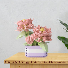 Building Block Toy Potted Plant Office Decoration Model Toy