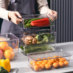 Clear Desktop Drawer Storage Box for Cosmetics Makeup Jewelry Cutlery Food