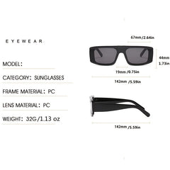 Stylish Oversized Square Sunglasses UV400 Protection Vintage Ladies