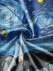 Men's Starry Night Print Hoodie Graphic Sweatshirt