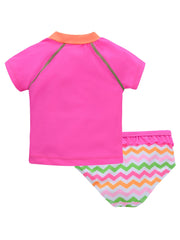 Girls Floral Tankini Swimsuit Set with UPF 50 Sun Protection