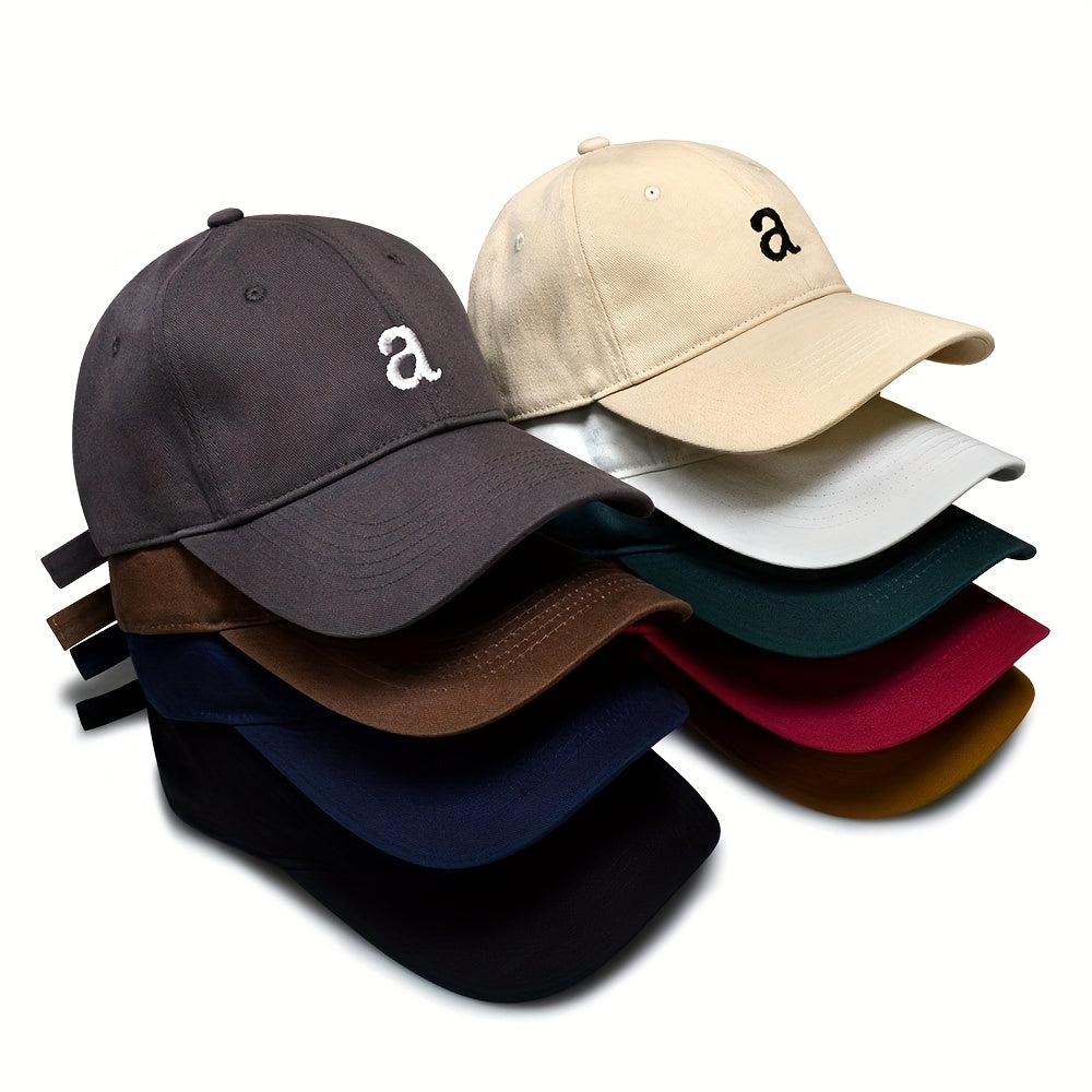 Embroidered Cotton Baseball Cap with Adjustable Head Circumference