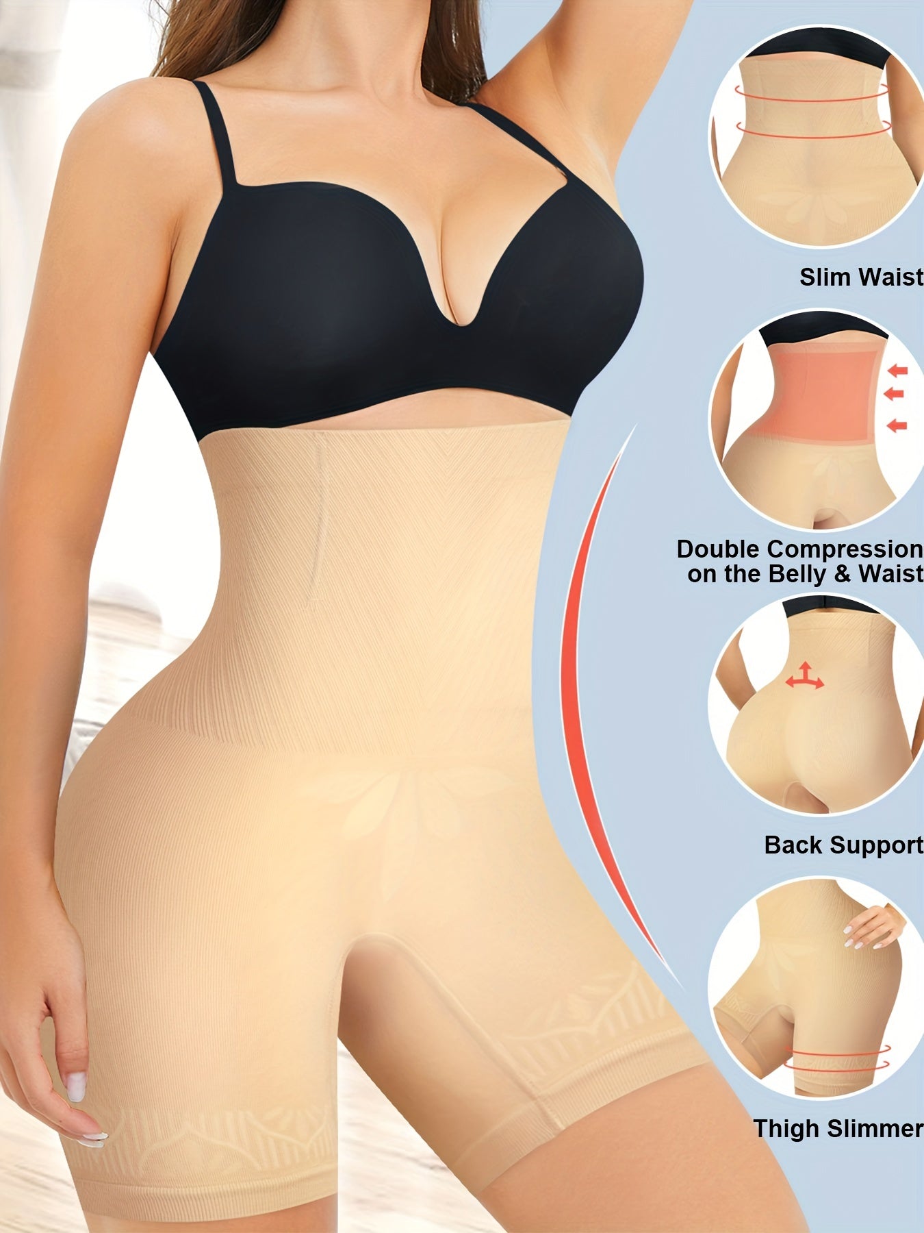 High Waist Shaping Shorts Tummy Control Compression Butt Lifting Shorts
