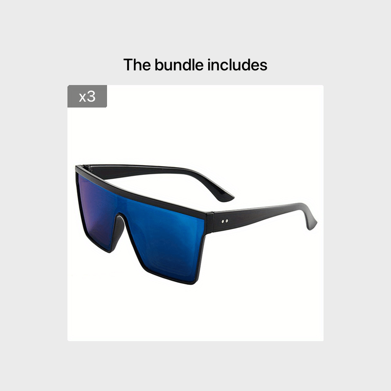 Men's Oversized Flat Lens Sunglasses