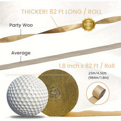 1pc Golden Twist Paper Streamer for Party and Wedding Decoration